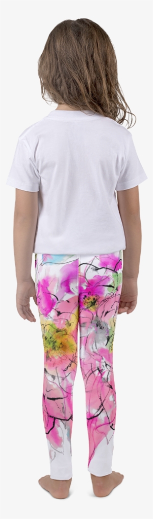 Watercolor Peony Kid's Leggings - Leggings