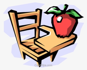 School Desk With Apple Royalty Free Vector Clip Art - My Little Story Book