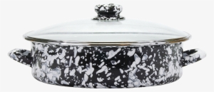 Bl80 Black Swirl Large Saute Pan - Golden Rabbit Bl80 Black Swirl Large Saute Pan