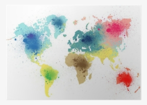 Colorful World Map With Paint Splashes Poster • Pixers® - Theology Without Borders: An Introduction To Global