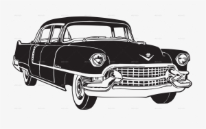 Vintage Car Black White Png