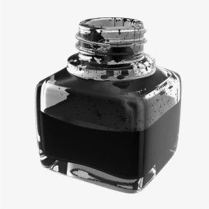 Ink Pot Png Pic - Black Ink Bottle Png
