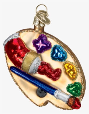 Old World Christmas Glass Artist's Palette Ornament - Artist Palette Glass Ornament By Old World Christmas
