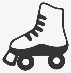 Roller Skate - Black And White Roller Skate Clip Art