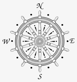 Compass Transparent Ship - Ship Wheel With Compass