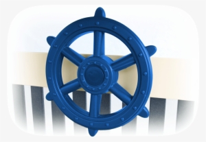 Blue Ship's Wheel - Yardcraft Ship Wheel Swing Set Toy, Green