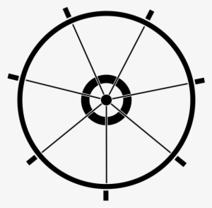 Ship Wheel Rubber Stamp - Bicycle