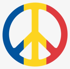 Chad Peace Symbol Flag 3 - Chad Symbols