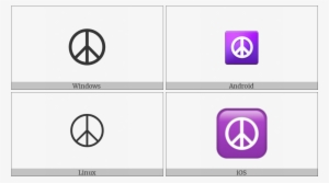 Peace Symbol On Various Operating Systems - Peace And Security Symbol