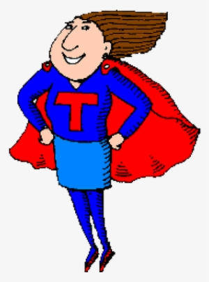 Funny Teacher Clip Art 9th Grade Math Teacher 97ajtg - Teacher In A Cape