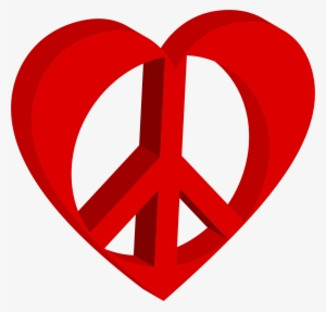 3d Peace Heart Mark Ii - Transparent 3d Heart Png