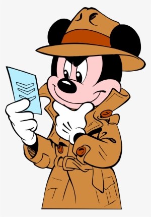 Mickey Mouse The Purloined Letter Sherlock Holmes Clip - Detective Clipart