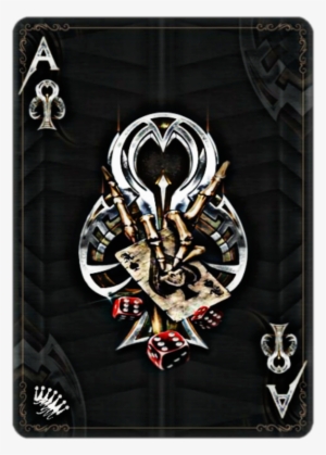 Skull Card Ace Playingcard Hand Dice Skeleton Bones - Playing Card