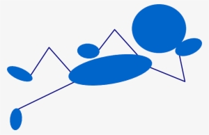 Blue, Stick, People, Man, Figure, Sleeping, Person - Stick Man Laying Down