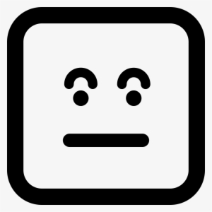 Surprised Emoticon Square Face Comments - Number 6 Icon Png
