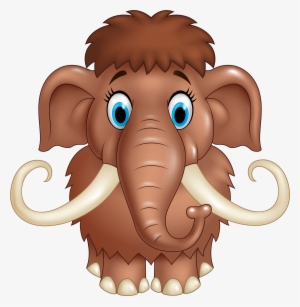Animals Cartoon Png Vector Freeuse Download - Cartoon Woolly Mammoth