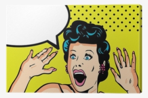 Comic Love Vector Illustration Of Surprised Woman Face - Oops, Did I Just Rool My Eyes Wall Calendar