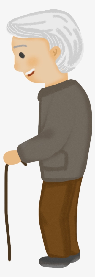 Cartoon Hand Drawn Simple Crutch Png And Psd - Cartoon
