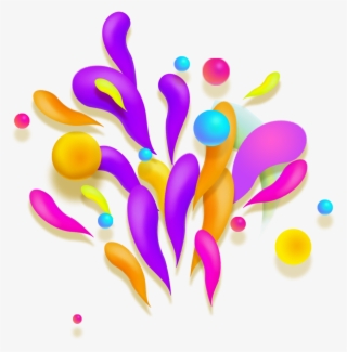 Splash Effect Gradient Floating Image Juice Spray Colorful - Circle