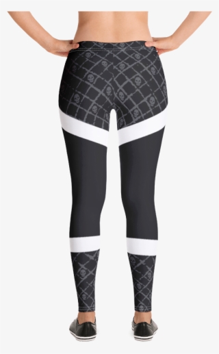 Crosshatch Skull Leggings - Leggings