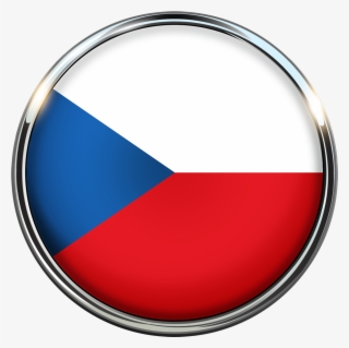 Czech Republic Flag Circle Color 1524516 - Bandeira Republica Checa Png