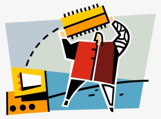 Stock Computer Technologist With Chip Image Illustration