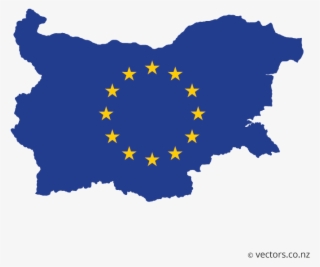 Eu Flag Vector Map Of Bulgaria - Bulgaria Map Vector