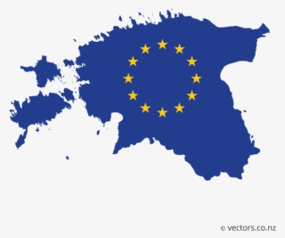 Eu Flag Vector Map Of Estonia - Estonia Capital Map