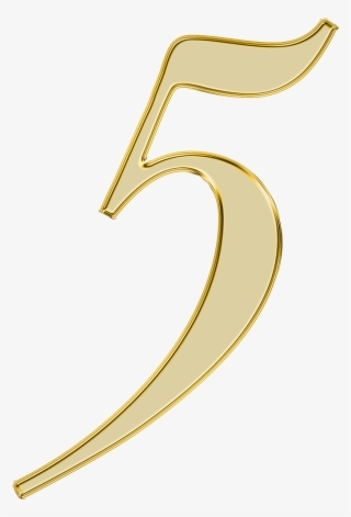 This Png File Is About Numbers , Miscellaneous - Number 5 Gold Png