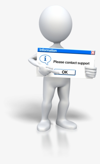 Stick Figure Contact Support Button 1600 Clr 5645 - Technical Support