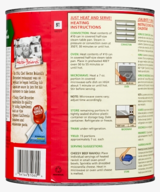 Chef Boyardee In Tomato Meat Sauce Beef Ravioli 108 - Paper