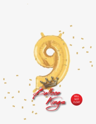 14in Gold Number 9 14in Gold Number - Illustration