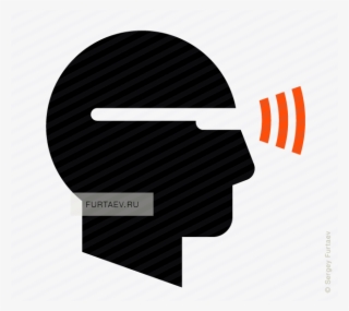 Vector Icon Of Wireless Signal Going From Male Profile - Smart Glasses Icon Png