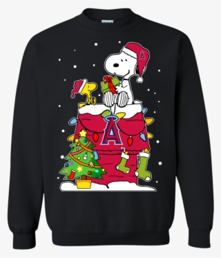 Shop Los Angeles Angels Snoopy Ugly Christmas Sweaters - Chicago Cubs Christmas Shirt