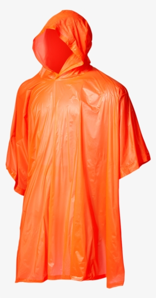 "utility" Vinyl Rain Poncho With Hood - Hood