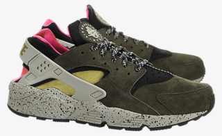 Nike Air Huarache Run Premium Black / Desert Moss-solar - Sneakers