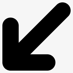 Previous Button Clipart Black Arrow - Arrow With Rounded Edges Png