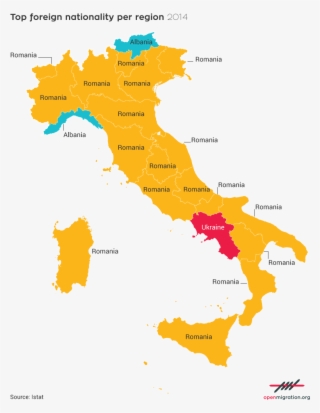 Uk Top Nationality Map - Map Of Italy
