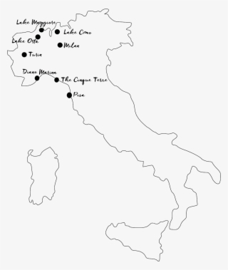 Italy Map For Blog - Line Art