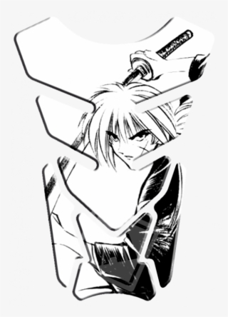 Adesivo Protetor De Tanque Rurouni Kenshin Samurai - Adesivo Samurai X