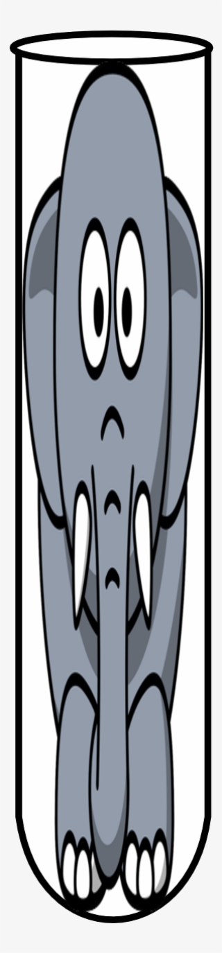 An Elephant In A Test Tube - Cartoon