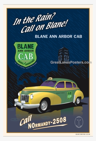 Great Lakes Posters Ann Arbor Blane Cab Poster