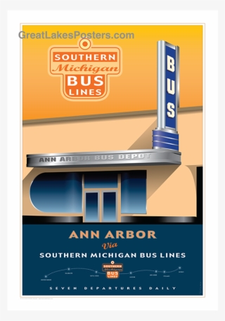 Great Lakes Posters Southern Michigan Bus Ann Arbor