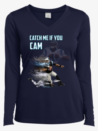 Cam Newton Panthers Custom Designed Fan Ladies Long - T-shirt