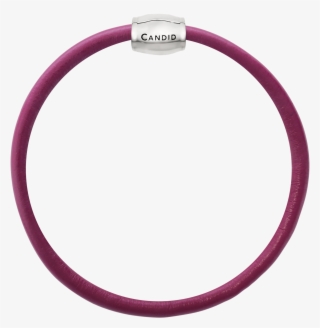 Single Strand Raspberry Nappa Leather Bracelet - Circle