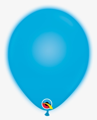 11" Q-lite Blue 5 Count Qualatex Light Up Latex Balloons - Balloon