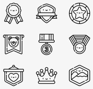 Rewards And Badges - Hand Drawn Icon Png