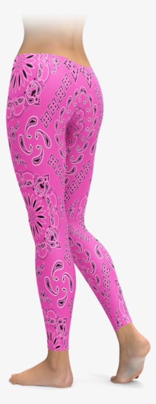 Pink Bandana Pattern Leggings - Leggings