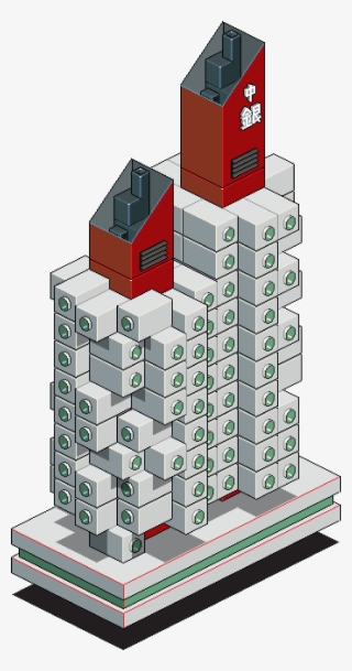 "triton City" By Buckminster Fuller, Model, - Nakagin Capsule Tower Model