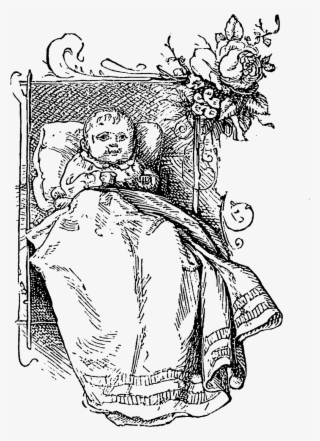 Victorian Baby Illustration Image Download - Sketch
